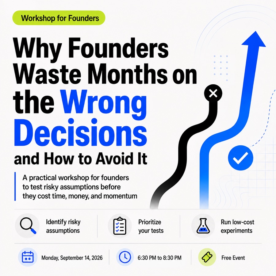 Why Founders Waste Months on the Wrong Decisions event artwork