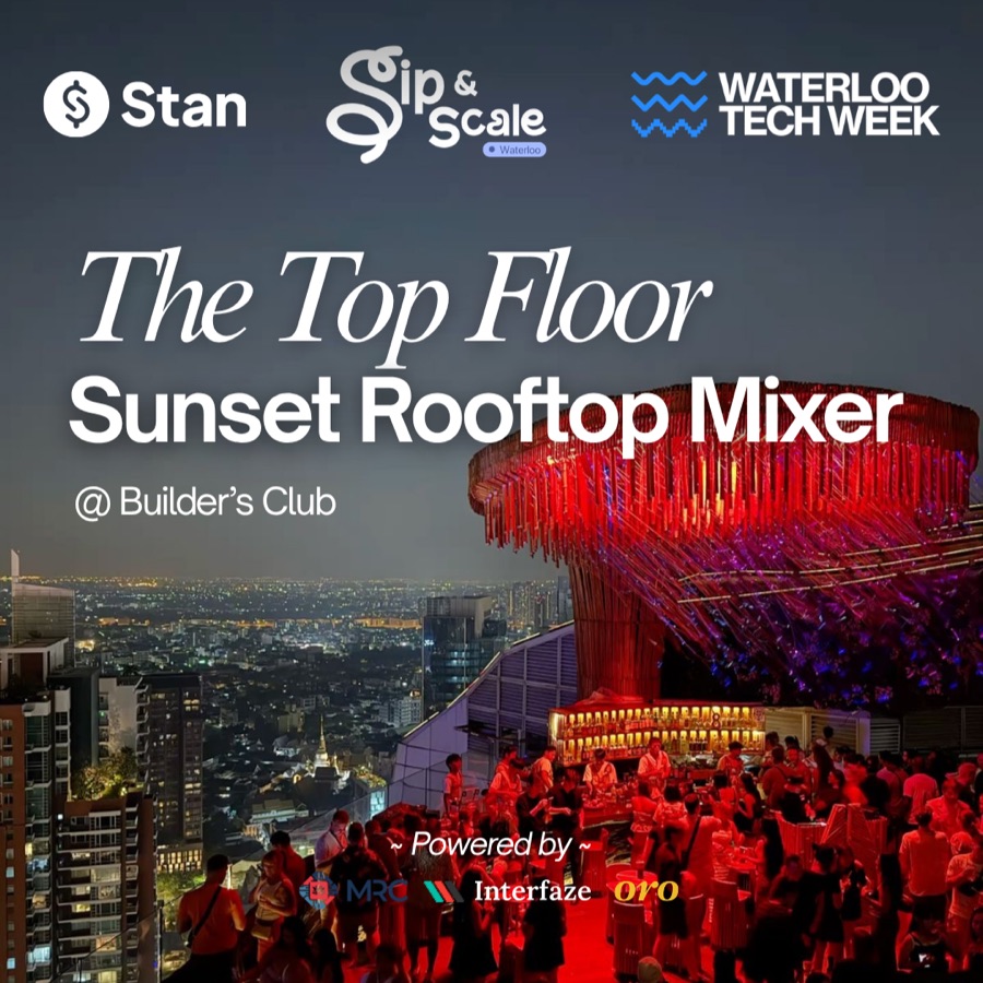 The Top Floor sunset rooftop mixer event artwork